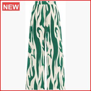 Lightweight Wide Leg Palazzo Pants with Pleated Front and Elastic Waist